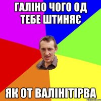 Галіно чого од тебе штиняє як от валінітірва