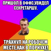 Пришол в офис,увидел секретаршу. Трахнул на робочем месте,как в порнухе!