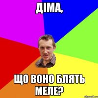 діма, що воно блять меле?