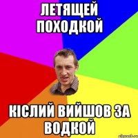летящей походкой кіслий вийшов за водкой
