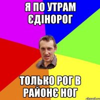 я по утрам єдінорог только рог в районє ног