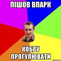 Пішов впарк КОБРУ ПРОГУЛЮВАТИ