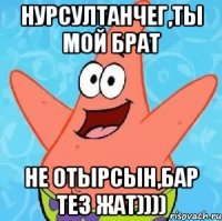 НурсултанчеГ,ты мой Брат не отырсын,бар тез жат))))