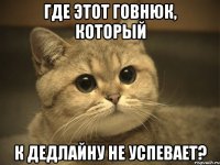 Где этот говнюк, который к дедлайну не успевает?