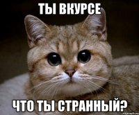 ты вкурсе что ты странный?