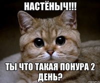 Настёныч!!! ты что такая понура 2 день?