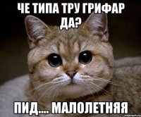 че типа тру грифар да? пид.... малолетняя