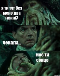 я ти тут без мене два тижні? чекала... моє ти сонце