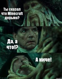 Ты сказал что Minecraft дерьмо? Да, а что!? А ниче!