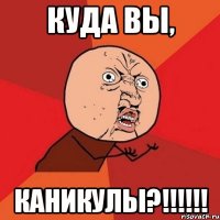 Куда вы, Каникулы?!!!!!!