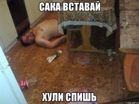 сака вставай хули спишь