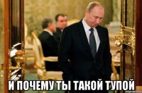  И ПОЧЕМУ ТЫ ТАКОЙ ТУПОЙ