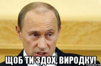  Щоб ти здох, виродку!