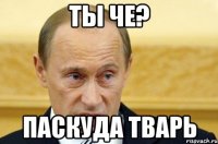 Ты че? Паскуда тварь