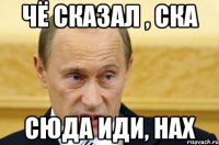 Чё сказал , ска сюда иди, нах