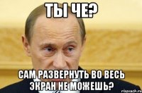 Ты че? Сам развернуть во весь экран не можешь?