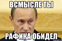 всмысле ты рафика обидел