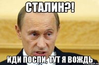 сТАЛИН?! Иди поспи, тут я вождь