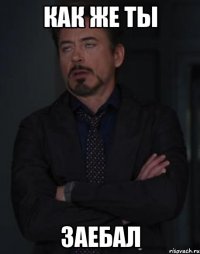 КАК ЖЕ ТЫ ЗАЕБАЛ