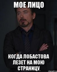 Мое лицо когда Лобастова лезет на мою страницу