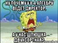 Ну почему у 8-А алгебру ведет Директор, А у нас шлюшка двухсортная?