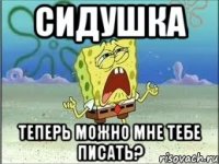 Сидушка Теперь можно мне тебе писать?