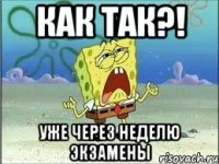 как так?! Уже через неделю экзамены