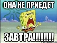 Она не приедет ЗАВТРА!!!!!!!!