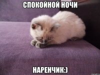 Спокойной ночи НАРЕНЧИК:)