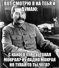 Вот смотрю я на тебя и думаю: С какого хуя ты такая мокрая? ну ладно мокрая но тупая то ты чего?