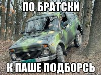 По братски К Паше подборсь