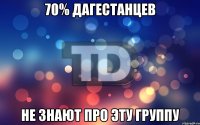 70% дагестанцев НЕ знают про эту группу