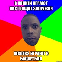 В хоккей играют настоящие snowжки Niggers играют в баскетбол