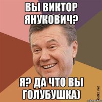 Вы Виктор Янукович? Я? Да что вы голубушка)