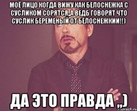 Моё лицо когда вижу как белоснежка с сусликом сорятся,,а ведб говорят что суслик беременый от белоснежкии!!) Да это правда ,,)