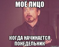 моё лицо когда начинается понедельник