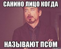 САНИНО ЛИЦО КОГДА НАЗЫВАЮТ ПСОМ