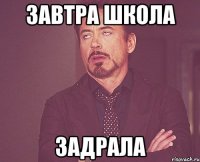 завтра школа задрала