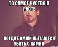 То самое чуство в расте когда бомжи пытаются убить с камня