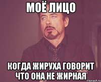 МОЁ ЛИЦО КОГДА ЖИРУХА ГОВОРИТ ЧТО ОНА НЕ ЖИРНАЯ