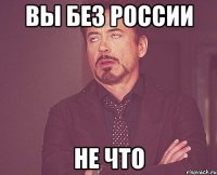 Вы без РОССИИ не что