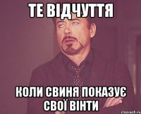 ТЕ ВІДЧУТТЯ КОЛИ СВИНЯ ПОКАЗУЄ СВОЇ ВІНТИ