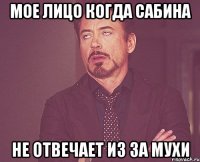 мое лицо когда Сабина не отвечает из за Мухи