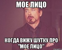 Мое лицо когда вижу шутку про "мое лицо"