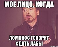 мое лицо, когда Ломонос говорит сдать лабы
