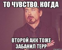 То чувство, когда второй акк тоже забанил терр