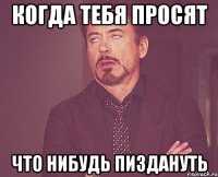 КОГДА ТЕБЯ ПРОСЯТ ЧТО НИБУДЬ ПИЗДАНУТЬ