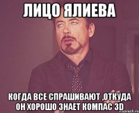 Лицо Ялиева когда все спрашивают ,откуда он хорошо знает КОМПАС 3D