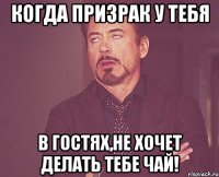 Когда призрак у тебя в гостях,не хочет делать тебе чай!