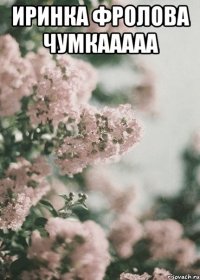 Иринка Фролова Чумкааааа 